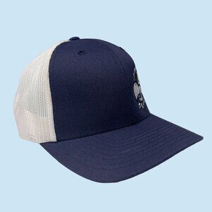 Bald Eagle Cap Hat Adult Snap Back Blue White Embroidered Logo Trucker Mesh Mens